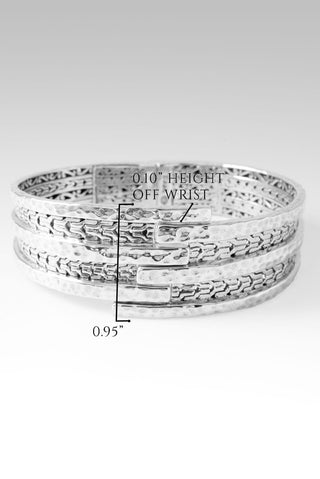 His Strength, Not Ours Tip - to - Tip Bangle™ in Chainlink - Tip - to - Tip - only found at SARDA™