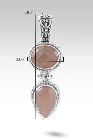 Honest Community Pendant™ in Peach Moonstone - Magnetic Enhancer Bail - only found at SARDA™