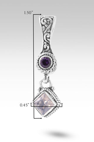 Hopeful Future Pendant™ in Lavender Moon Quartz - Magnetic Enhancer Bail - only found at SARDA™