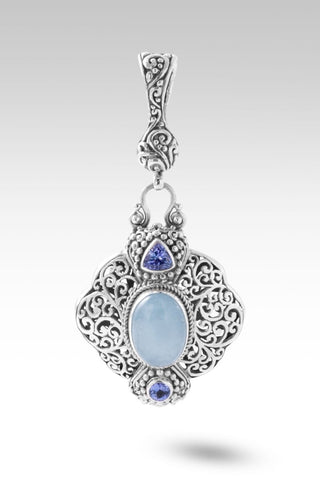 Hopeful Horizon Pendant™ in Aquamarine - Magnetic Enhancer Bail - only found at SARDA™