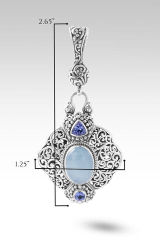 Hopeful Horizon Pendant™ in Aquamarine - Magnetic Enhancer Bail - only found at SARDA™