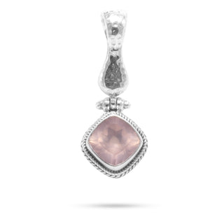 Hopeful Spirit Pendant™ in Cloud Pink Rose Quartz - Magnetic Enhancer Bail - only found at SARDA™