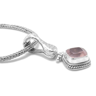 Hopeful Spirit Pendant™ in Cloud Pink Rose Quartz - Magnetic Enhancer Bail - only found at SARDA™