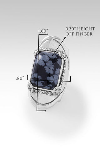 How Great Thou Art Ring™ in Snowflake Obsidian - Statement - only found at SARDA™