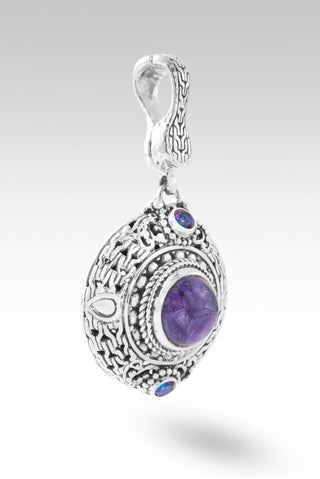 I Can Do All Things Pendant™ in Charoite - Magnetic Enhancer Bail - only found at SARDA™