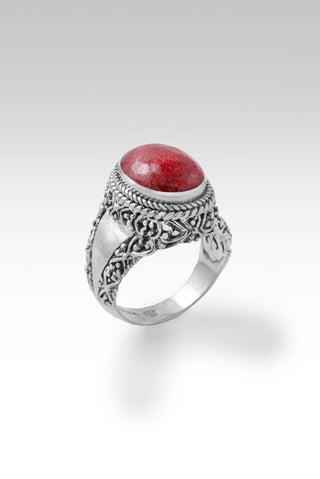 Journey of Enlightenment Ring™ in Red Sponge Coral - Dinner - only found at SARDA™