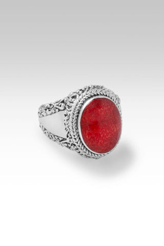 Journey of Enlightenment Ring™ in Red Sponge Coral - Dinner - only found at SARDA™