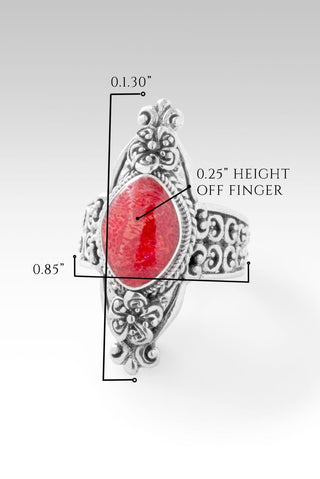 Journey of Faith Ring™ in Red Sponge Coal - Statement - only found at SARDA™