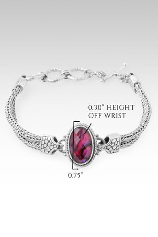 Journey to Wholeness Bracelet™ in Pink Purple Abalone & Quartz Triplet - Single Stone - only found at SARDA™