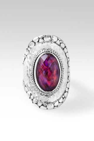 Journey to Wholeness Ring™ in Pink Purple Abalone & Quartz Triplet - Statement - only found at SARDA™