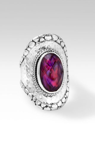 Journey to Wholeness Ring™ in Pink Purple Abalone & Quartz Triplet - Statement - only found at SARDA™