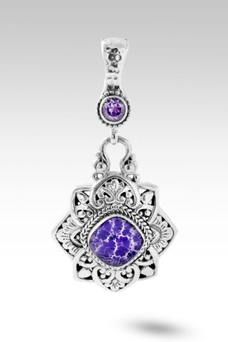 Joyful Expectation Pendant II™ in Purple Fossilized Coral - Magnetic Enhancer Bail - only found at SARDA™