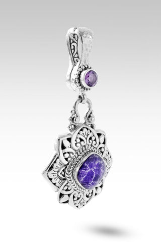 Joyful Expectation Pendant II™ in Purple Fossilized Coral - Magnetic Enhancer Bail - only found at SARDA™