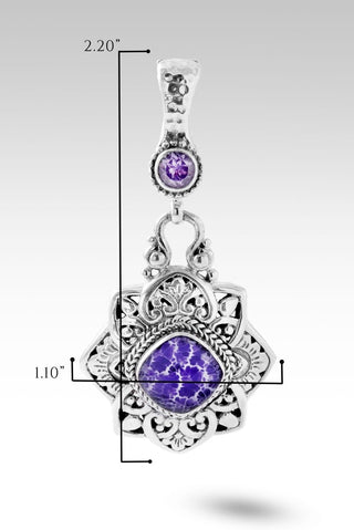 Joyful Expectation Pendant II™ in Purple Fossilized Coral - Magnetic Enhancer Bail - only found at SARDA™