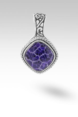 Joyful Expectation Pendant™ in Purple Fossilized Coral - Magnetic Enhancer Bail - only found at SARDA™