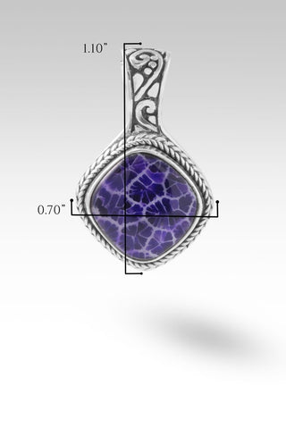 Joyful Expectation Pendant™ in Purple Fossilized Coral - Magnetic Enhancer Bail - only found at SARDA™