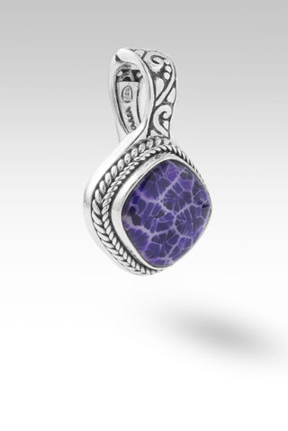 Joyful Expectation Pendant™ in Purple Fossilized Coral - Magnetic Enhancer Bail - only found at SARDA™