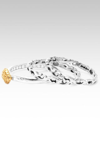 Keep His Commandments Ring Set of 3™ in Janyl Adair & 18K Gold - Stackable - only found at SARDA™