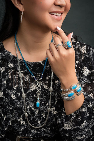 Key to Heaven Pendant™ in Powder Blue Indonesian Coral - Magnetic Enhancer Bail - only found at SARDA™