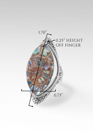 Lavish Beauty Ring II™ in Ammonite with Abalone Inlay - Statement - only found at SARDA™