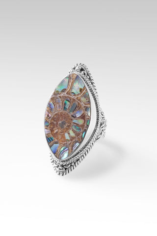 Lavish Beauty Ring II™ in Ammonite with Abalone Inlay - Statement - only found at SARDA™
