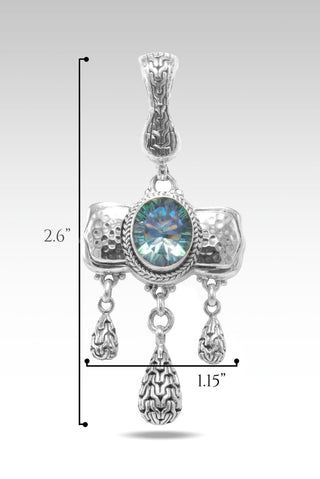 Let Us Sing a New Song Pendant II™ in Green Reflections™ Mystic Quartz - Magnetic Enhancer Bail - only found at SARDA™