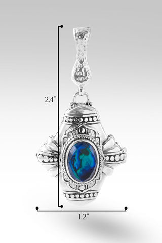 Light of My Presence Pendant™ in Bali Waters Abalone & Quartz Triplet - Magnetic Enhancer Bail - only found at SARDA™