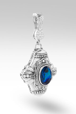 Light of My Presence Pendant™ in Bali Waters Abalone & Quartz Triplet - Magnetic Enhancer Bail - only found at SARDA™