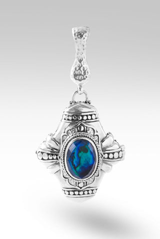 Light of My Presence Pendant™ in Bali Waters Abalone & Quartz Triplet - Magnetic Enhancer Bail - only found at SARDA™