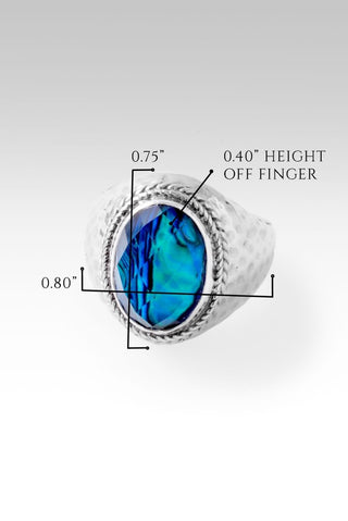 Light of My Presence Ring™ in Bali Waters Abalone & Quartz Triplet - Statement - only found at SARDA™