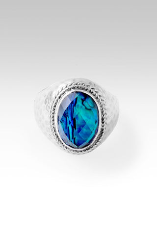 Light of My Presence Ring™ in Bali Waters Abalone & Quartz Triplet - Statement - only found at SARDA™