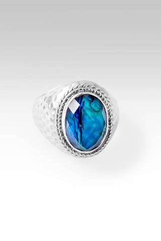 Light of My Presence Ring™ in Bali Waters Abalone & Quartz Triplet - Statement - only found at SARDA™