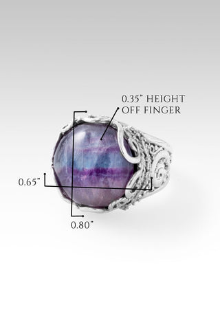 Live in Faith Ring™ in Rainbow Fluorite - Statement - only found at SARDA™