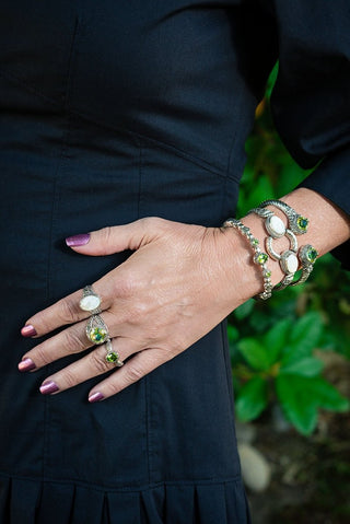 Live in Peace Ring™ in Peridot - Stackable - only found at SARDA™