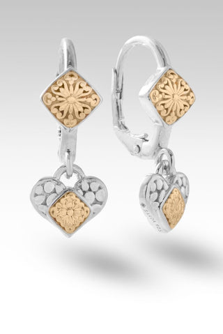 Loved Forever Earrings™ in 18K Gold & Rhodium Over Sterling Silver - Lever Back - only found at SARDA™