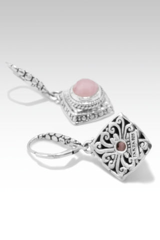 Loving Heart Earrings™ in Ballet Blush Quartz - Lever Back - only found at SARDA™