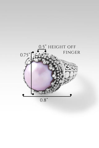 Majestic Blooms Ring™ in Pink Mabe Pearl - Dinner - only found at SARDA™