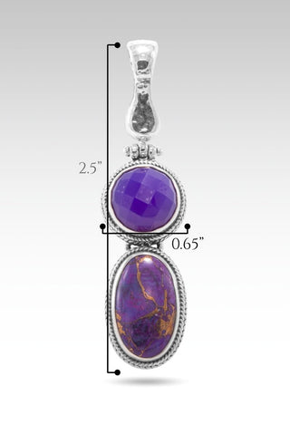 Majestic Peace Pendant II™ in Purple Mohave Kingman Turquoise - Magnetic Enhancer Bail - only found at SARDA™