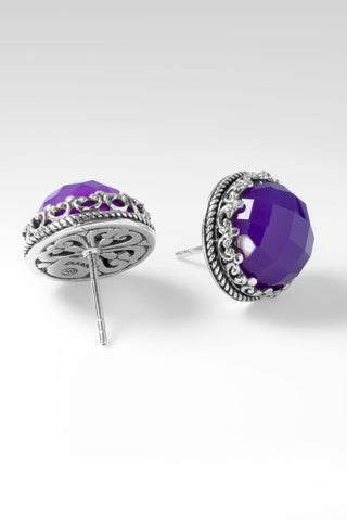 Majestic Serenity Earrings™ in Boysenberry Quartz - Stud - only found at SARDA™