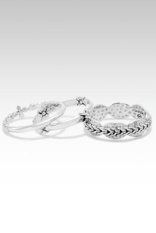 Mighty in Power Ring Set of 3™ in Chainlink - Stackable - only found at SARDA™