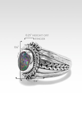 My Strength & Shield Ring™ in Red Pink Australian Opal Triplet - Dinner - only found at SARDA™