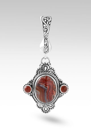 Noble Courage Pendant™ in Laguna Lace Agate - Magnetic Enhancer Bail - only found at SARDA™