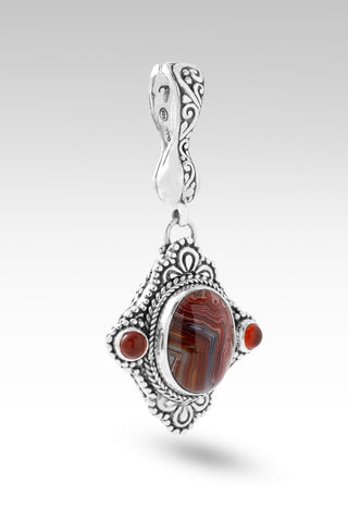 Noble Courage Pendant™ in Laguna Lace Agate - Magnetic Enhancer Bail - only found at SARDA™