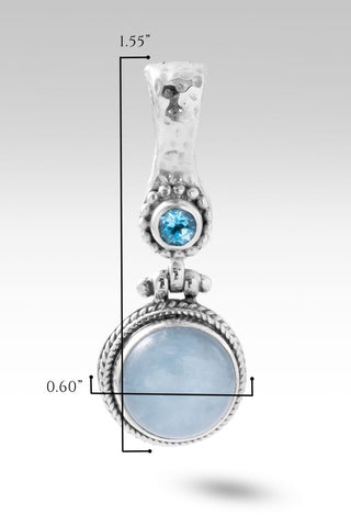 Nurturing Soul Pendant II™ in Aquamarine - Magnetic Enhancer Bail - only found at SARDA™