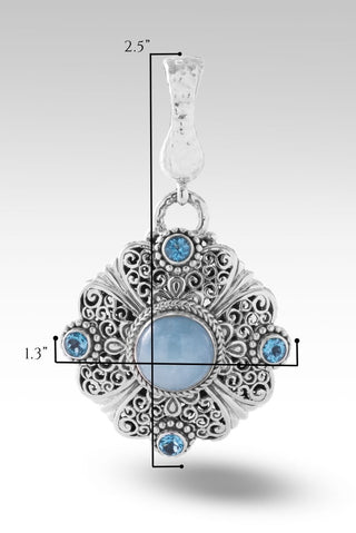 Nurturing Soul Pendant™ in Aquamarine - Magnetic Enhancer Bail - only found at SARDA™