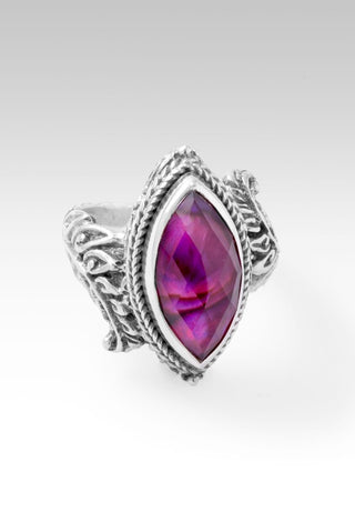 Only Just Begun Ring™ in Pink Purple Abalone & Quartz Triplet - Dinner - only found at SARDA™