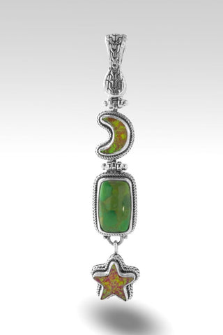 Over The Moon Pendant™ in Mohave Green Kingman Turquoise - Magnetic Enhancer Bail - only found at SARDA™