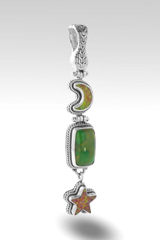 Over The Moon Pendant™ in Mohave Green Kingman Turquoise - Magnetic Enhancer Bail - only found at SARDA™