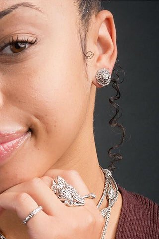 Passionately Pursue Wisdom Earrings™ in Diamond - Stud - only found at SARDA™