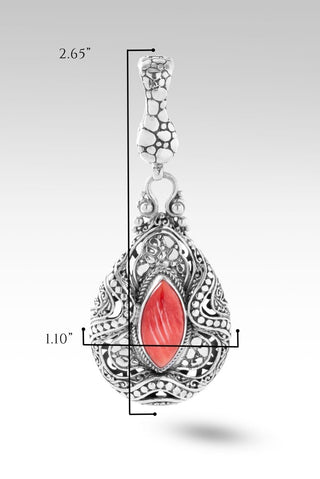 Path of Peace Pendant™ in Red Spiny Oyster - Magnetic Enhancer Bail - only found at SARDA™